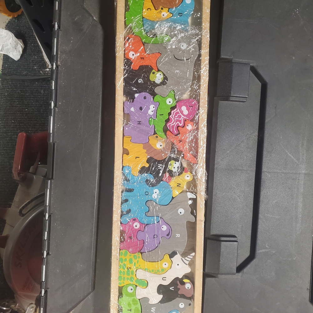 Wooden Alphabet Animal Puzzle for Kids